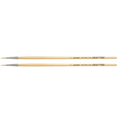 da Vinci TOP-ACRYL Oil and Acrylic Synthetic Bristle White Round Brush, 2 Brushes/Pack (DVXVA77824-2)