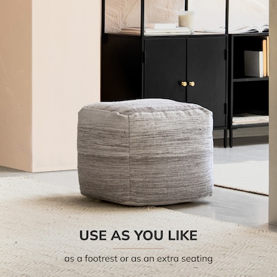 Anji Mountain Halifax Fabric Square Pouf Ottoman (AMBPF036-1818)