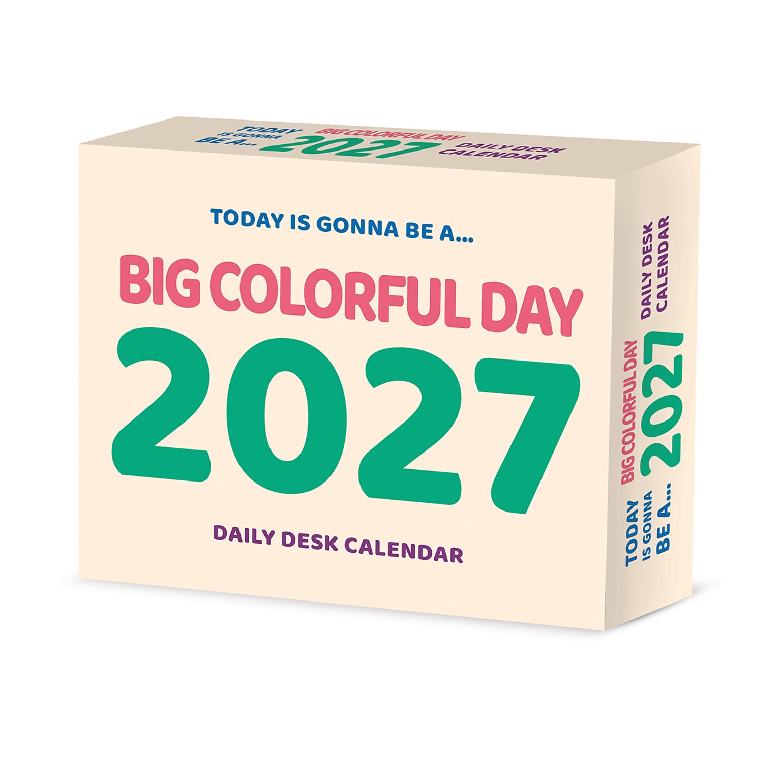 2027 Willow Creek A Big Colorful Day 6.2 x 5.4 Daily Day-to-Day Calendar, Assorted Colors (64924)