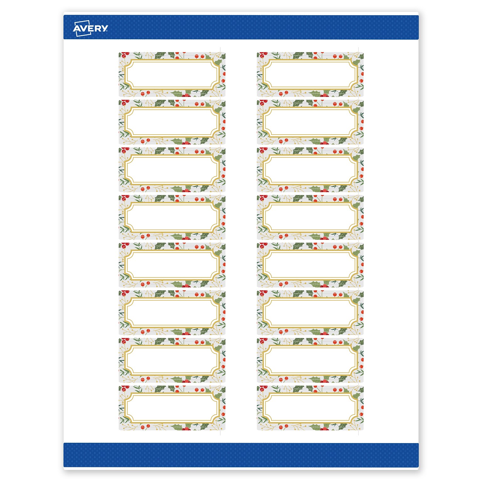 Avery Rectangle Multipurpose Labels, 1 x 2-5/8, White, 160/Pack (19479370461)