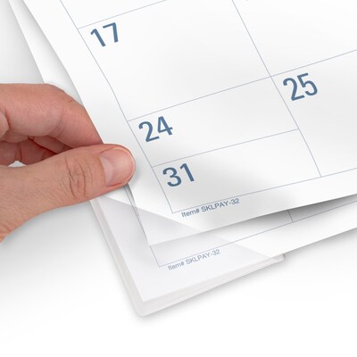 2025-2026 AT-A-GLANCE 21.75" x 17" Academic Monthly Desk Pad Calendar, White/Blue (SKLPAY-32-26)