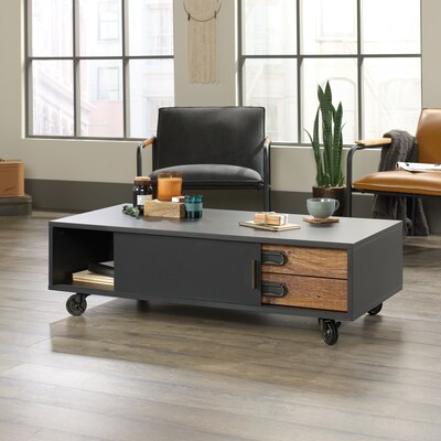 Sauder Boulevard Café 46"W x 22"D Coffee Table, Black (420645)