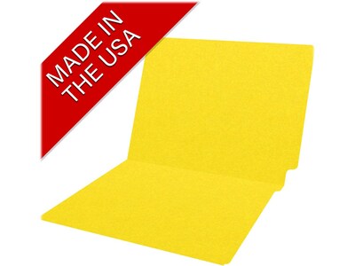 Medical Arts Press Heavy-Duty End Tab File Folder, Straight Cut, Letter-Size, Yellow, 40/Box (S-09458-YLW)