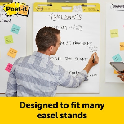 Post-it Super Sticky Easel Pad, 25" x 30", 30 Sheets/Pad, 4 Pads/Pack (559-VAD-4PK)