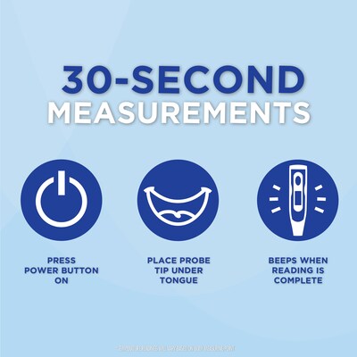 Veridian Healthcare Digital Oral Thermometer, Blue (08-355)