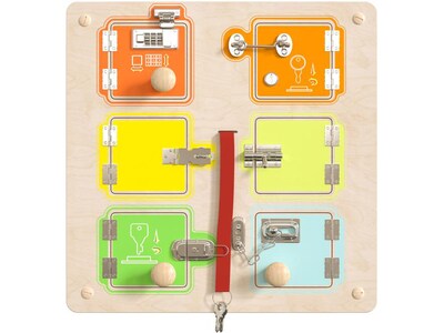 Flash Furniture Bright Beginnings Locks and Buckles STEAM Wall Activity Board (MK-ME12531-GG)