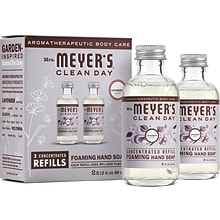 Mrs. Meyers Clean Day Concentrated Foaming Hand Soap Dispenser Refill, Lavender Scent, 2 Fl. Oz., 2