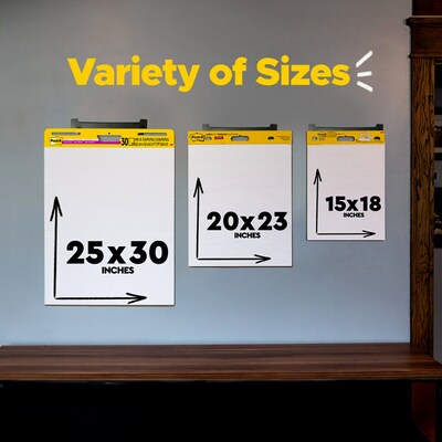 Post-it Super Sticky Wall Easel Pad, 25" x 30", 20 Sheets/Pad, 6 Pads/Pack (559-VAD20-6PK)