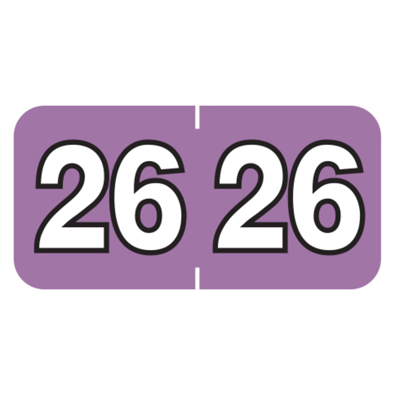 Medical Arts Press Barkley & Sycom Compatible Large 2026 Year Roll Label, Violet, 500/Roll