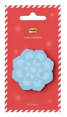 Post-it Snowflake Sticky Note, 2 x 2, Jingle Notes Collection, 50 Sheet/Pad (HOL25-JN-SF)