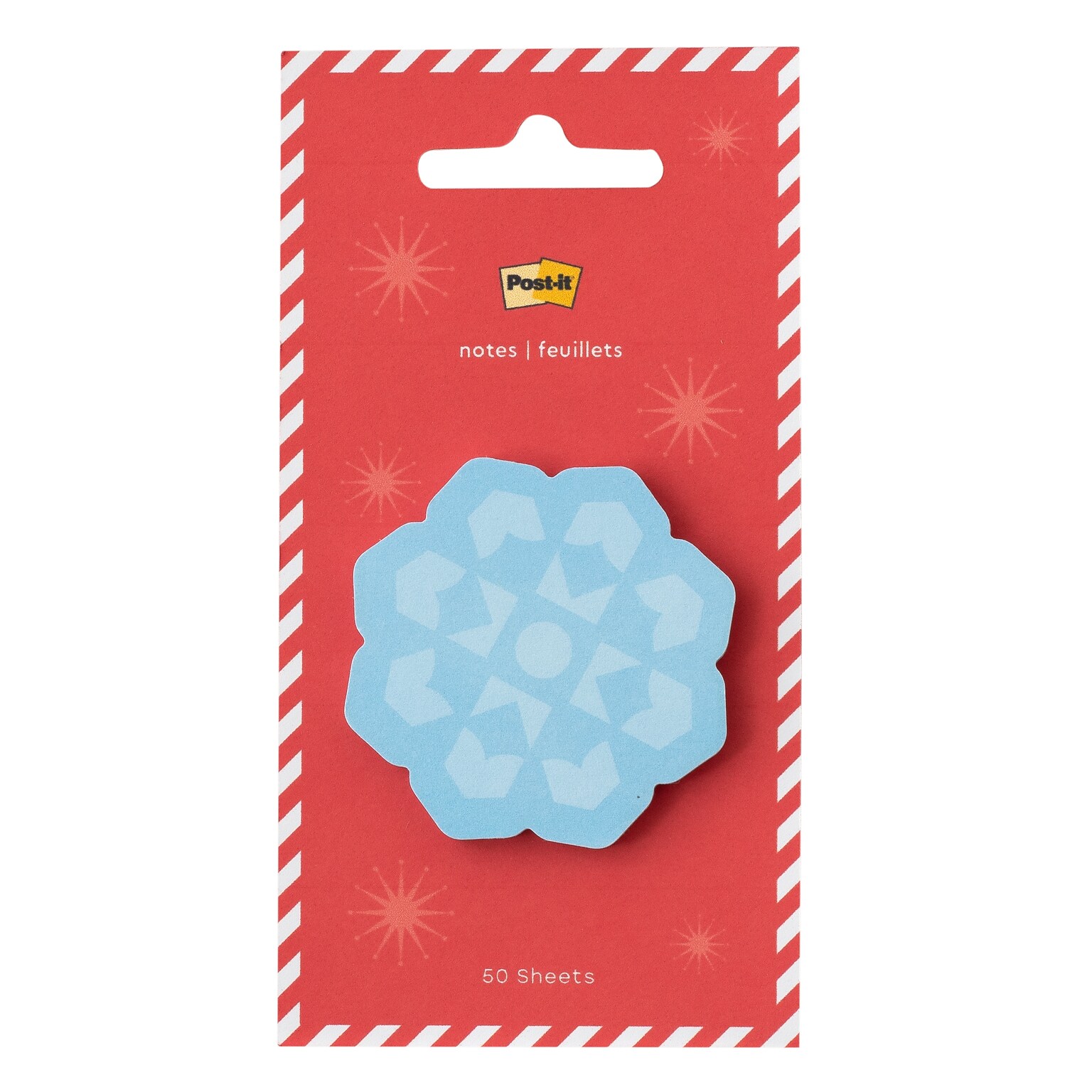 Post-it Snowflake Sticky Note, 2 x 2, Jingle Notes Collection, 50 Sheet/Pad (HOL25-JN-SF)