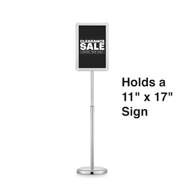 2x Poster Stands Double-Sided Pedestal Sign Stand Adjustable Height Display  Rack 