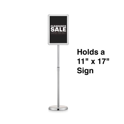 Quill Brand® Sign Holder, 11" x 17", Metallic (28068)