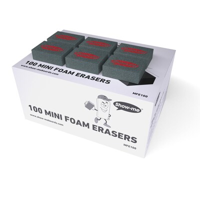 Show-me Mini Foam Erasers, 100/Pack (EPTMFE100)