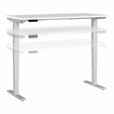 Bush Business Furniture Move 40 Series 60W Electric Height Adjustable Standing Desk, White/Cool Gra