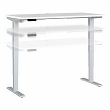 Bush Business Furniture Move 40 Series 28-48 Adjustable Standing Desk, White/Cool Gray Metallic