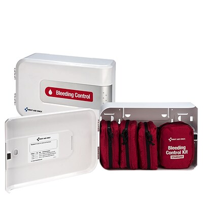 First Aid Only SmartCompliance Standard Pro 13 pc First Aid Kit for Bleeding Control Station, 4 Kits (91144)
