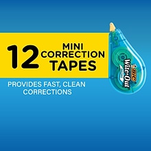 BIC Wite-Out Mini Correction Tape, White, Dozen (WOTM11-WHI)