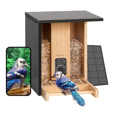 Birdfy Feeder Bamboo with Camera, Solar Panel and AI by Subscription, Multicolored (EPPAMBNI8402110)