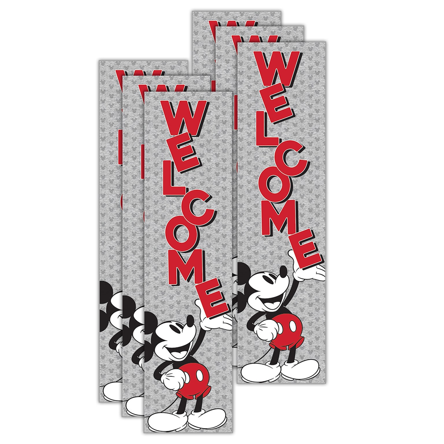 Eureka Mickey Mouse Throwback Welcome Vertical Banner, 12 x 45, 6/Pack (EU-849342-6)