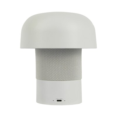 Kooduu Sensa Play Mini 6.25" LED Speaker Lamp with USB Port, White (1206-02)