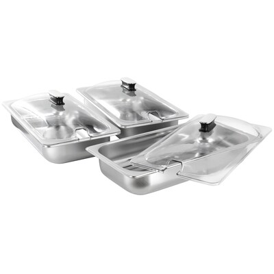 MegaChef 3-in-1 Buffet Server and Warming Tray, Triple 2.63 Quart Trays (937120684M)