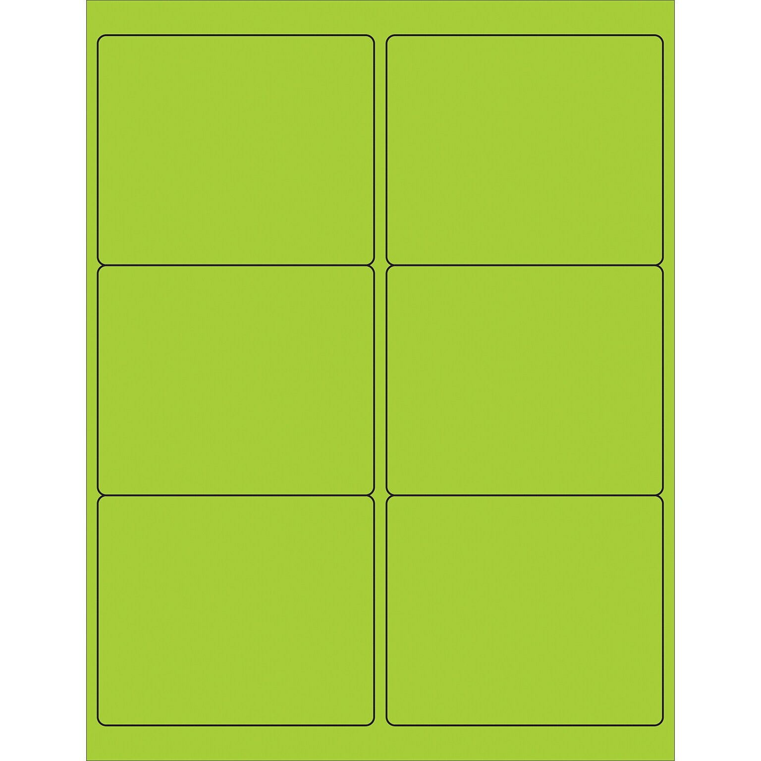 Tape Logic Laser/Inkjet Address Labels, 4 x 3 1/3, Fluorescent Green, 600/Carton (LL180GN)