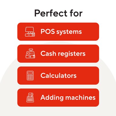 Staples Bond Cash Register/POS Rolls,  2 1/4" x 150', 12/Pack (18301-CC)
