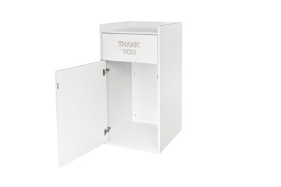 Alpine Industries Wood Trash Can, 40 Gallon, White (476-WHI)