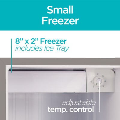 Black & Decker Adjustable Shelves Refrigerators w/Freezer, 1.7 Cu. Ft., Silver (BCRK17V)