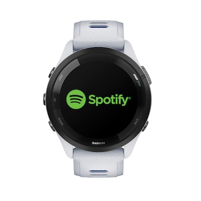 Garmin Forerunner 265 Smartwatch, GPS, 46mm, Whitestone/Tidal Blue Silicone Band (010-02810-01)