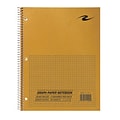 Roaring Spring Paper Products 1-Subject Notebooks, 8.5 x 11, Graph Ruled, 80 Sheets, Brown, 24/Car