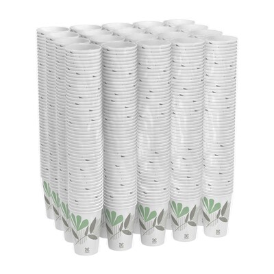 Dixie Pathways Poly Paper Hot Cups, 16 oz., White, 1000/Carton (2346PATH)