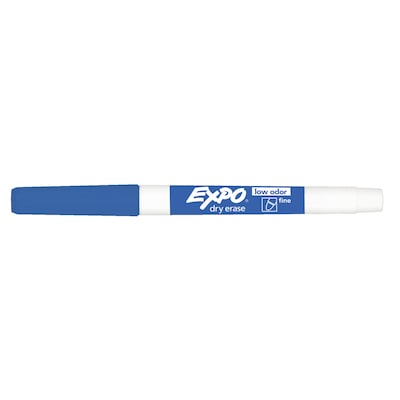 Expo Dry Erase Markers, Fine Tip, Blue, 12/Pack (86003)