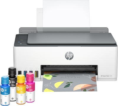 HP Smart Tank 5101 Wireless Color Inkjet Printer, All-In-One Supertank, Print, Scan, Copy (1F3Y0A#B1