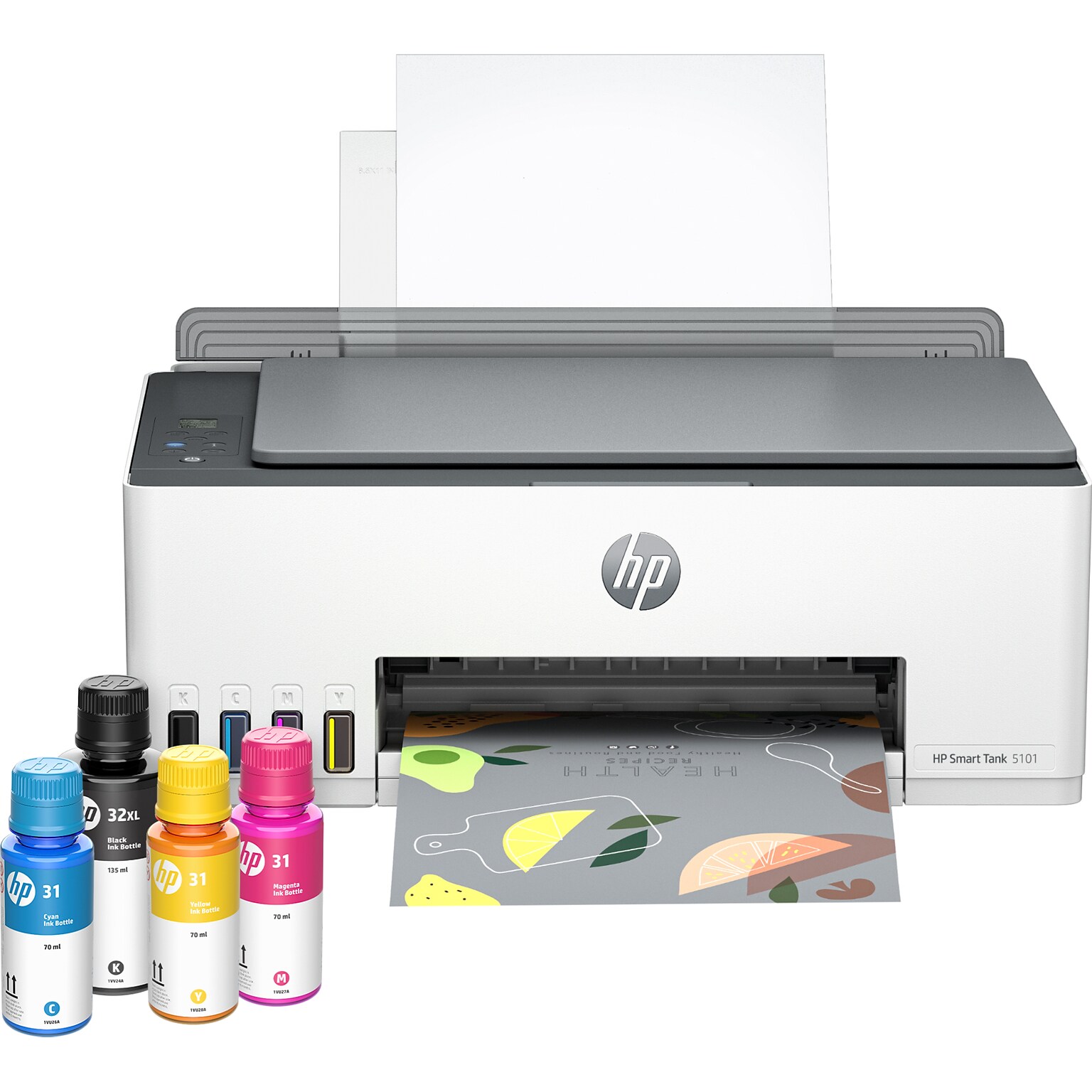 HP Smart Tank 5101 Wireless Color Inkjet Printer, All-In-One Supertank, Print, Scan, Copy (1F3Y0A#B1H)