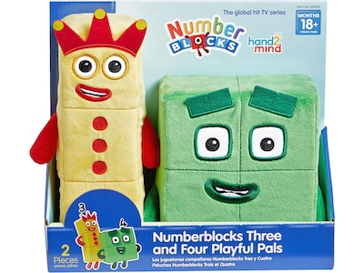 hand2mind Numberblocks Three and Four Playful Pals, Yellow/Green (94555)