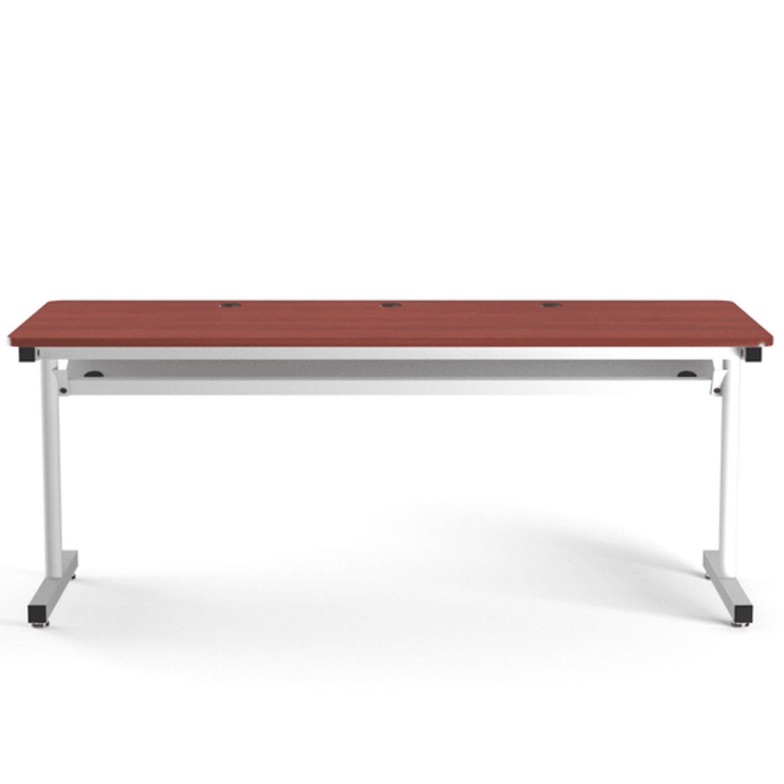VersaDesk 72W Basic Computer Table, Cherry/White (BCT7230-WC)