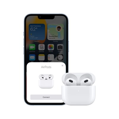 Apple AirPods (3rd Generation) Bluetooth Earbuds with Lightning Charging Case, White (MPNY3AM/A)