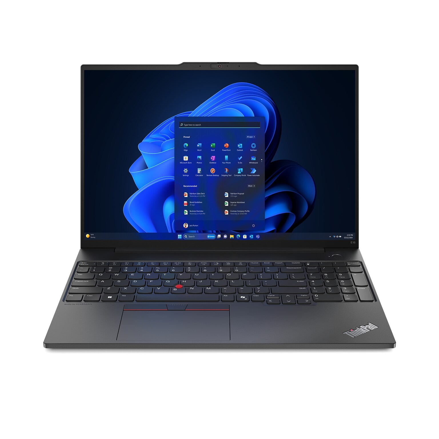 Lenovo ThinkPad E16 G2 16 AI Laptop, Intel Core Ultra 5 125U, 16GB RAM, 1TB SSD, Windows 11 Pro (21MAS0NT00)