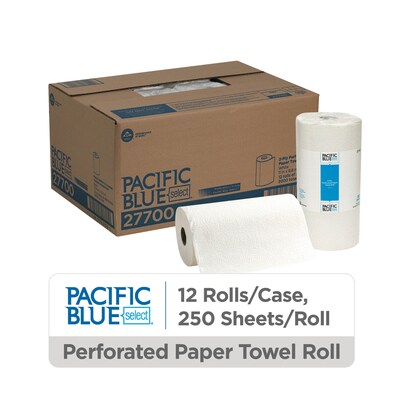 Pacific Blue Select Jumbo Paper Towels, 2-ply, 250 Sheets/Roll, 12 Rolls/Pack (27700)