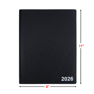 2026 Staples 8" x 11" Weekly & Monthly Appointment Book, Black (ST21494-26)