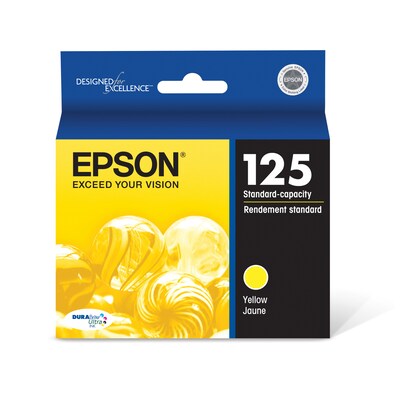 Epson T125 Yellow Standard Yield Ink Cartridge, Prints Up to 385 Pages (T125420-S)