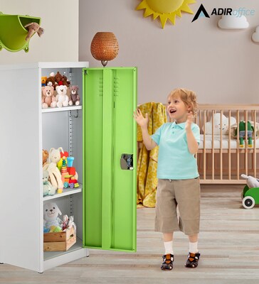 AdirOffice 48" Single Tier Green Storage Locker (629-01-GRN)
