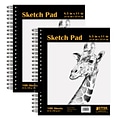 Better Office Products Sketch Paper Pads,  8.5 x 11, Natural White Paper, 100 Sheets/Pad (01303-2P