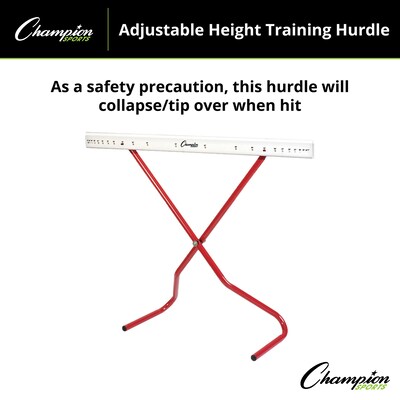 Champion Sports Adjustable Training Hurdle, Red/White (CHSPH)