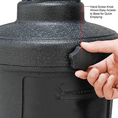 Global Industrial Outdoor Ashtray, 1-1/2 Gallon, Black (261391BK)