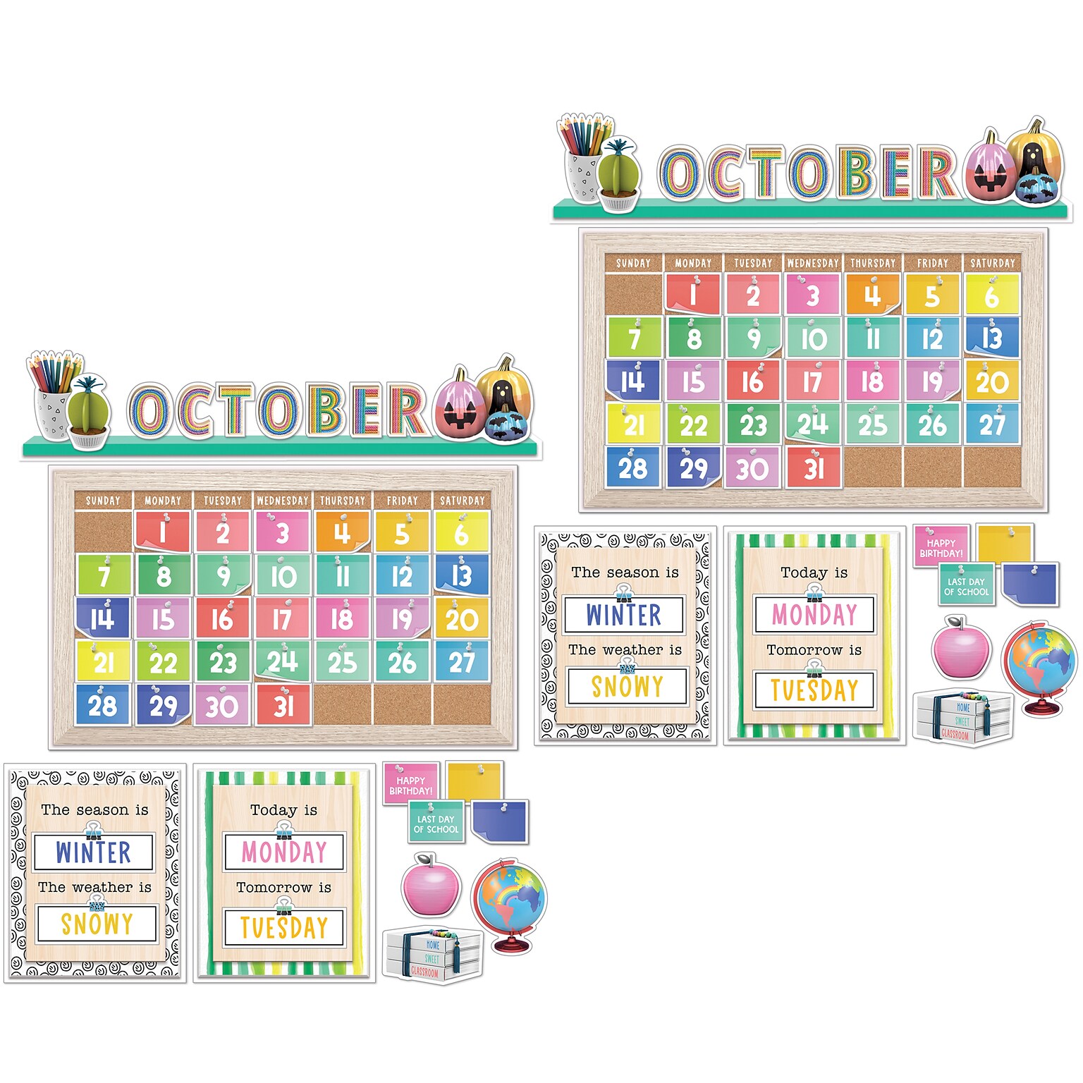 Happily Ever Elementary Creatively Inspired Calendar Bulletin Board Set, 2 Sets/Bundle (CD-110579-2)