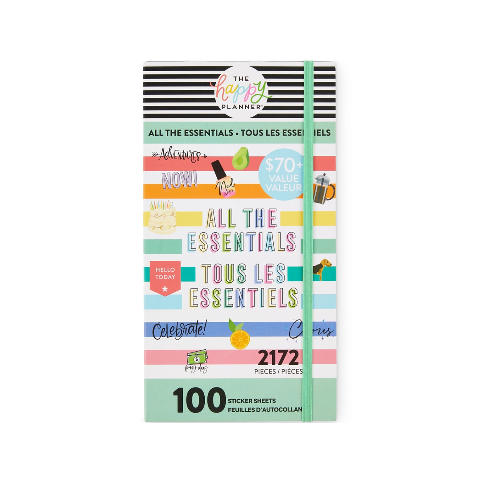 The Happy Planner All the Essentials Mega Value Pack Stickers, Assorted Colors, 2172/Pack (SP1H100-005)