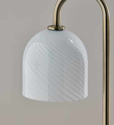 Simplee Adesso Alcott Candlewarmer 13" Halogen Table Lamp, Antique Brass (SL1191-21)